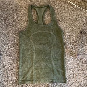 Green lululemon swiftly tank